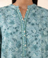 Women's Unstitched Cotton Jacquard Blue Printed 3 Piece Suit